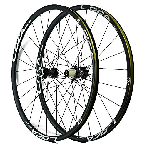 Mountain Bike Wheel : GJZhuan 27.5" Wheelset Mountain Bike 24 Hole Front and Rear Wheel Set 4 Bearing Disc Brake Alloy Rim Straight-pull Spokes Six-jaw 8 / 9 / 10 / 11 / 12 Speed (Color : Silver)