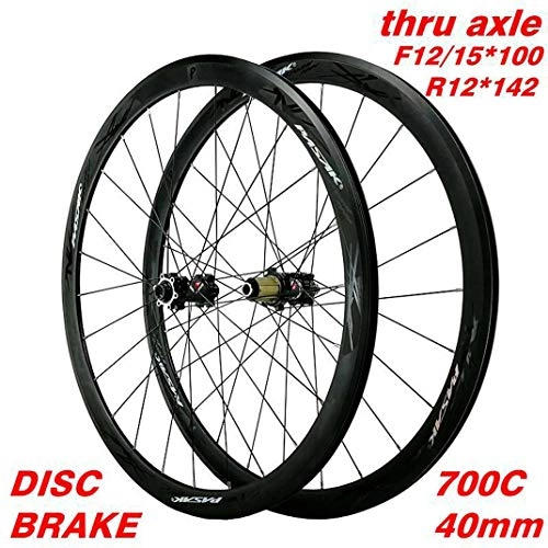 Mountain Bike Wheel : GJZhuan Disc Brake Road Bike Wheelset 700C 29" Straight Pull 40MM Double Wall Alloy Rim Mountain Wheels V / C Brake Front / Rear 24 Holes 7 / 8 / 9 / 10 / 11 / 12 Speed Flywheel