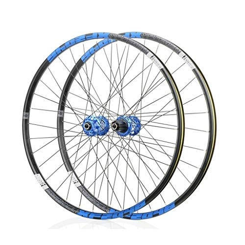 Mountain Bike Wheel : GLING Mountain Bike Wheel Sets 26" / 27.5" / 29" Disc Quick Release, Classic Mountain Front 2 Rear 4 Bearing 6 Paw 72 Ring Wheel Set, Standard 8-11 Speed Tower Base Drive System (Color : Blue-26)
