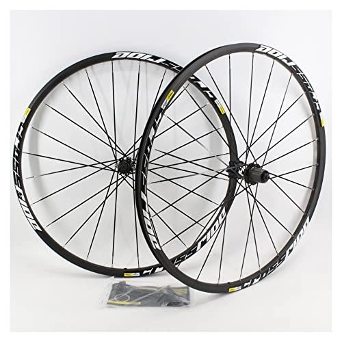 Mountain Bike Wheel : GUANMI 26 / 27.5 / 29er CROSSRIDE Mountain bike aluminum alloy bicycle wheelset MTB clincher rims disc brake hubs center lock (Color : 29er center lock)
