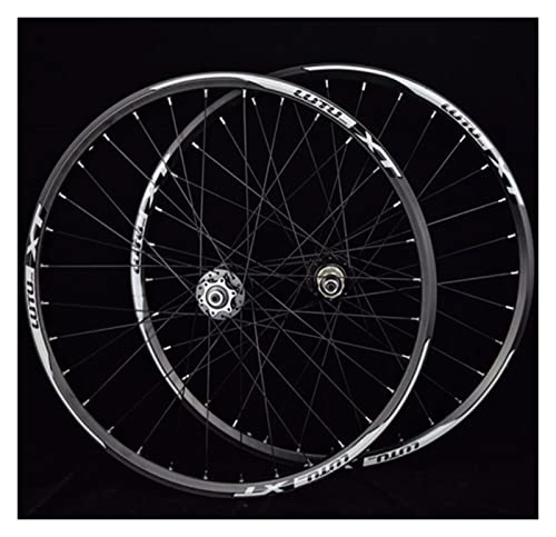 Mountain Bike Wheel : GUANMI MTB Mountain Bike Bicycle 24inch Wheelset Front 2 Rear 4 Sealed Bearing Wheels Double Rim Disc Brake (Color : 24 full black)