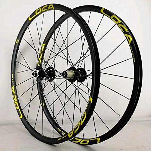 Mountain Bike Wheel : GUOYUN Bike Wheelset 26 Inch MTB Disc Brake Bicycle Double Wall Alloy Rim QR Cassette Hub 8-12 Speed Sealed Bearing 24H, C-27.5in