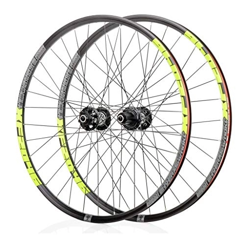 Mountain Bike Wheel : HYLH MTB Bicycle Wheelset 26 Inch 27.5”, Double Wall Quick Release 29ER Hybrid / Mountain Bike Rim Hub Disc Brake 11 Speed