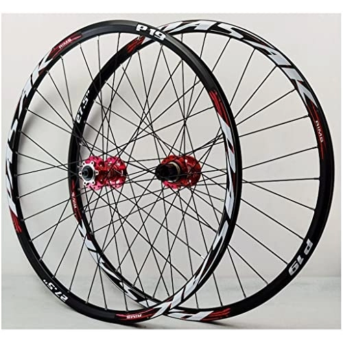 Mountain Bike Wheel : JAMCHE MTB Wheelset 26 / 27.5 / 29 Inch, Bicycle Rim 32H Mountain Bike Front & Rear Wheel 7-12 Speed Cassette Sealed Bearing Hubs