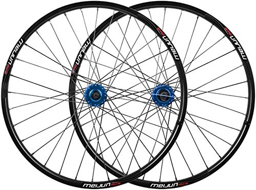 Mountain Bike Wheel : JHDGZ 26 Inch MTB Bicycle Wheel Set, Mountain Bike Double Wall Rims Disc Brake Hub QR For 7 / 8 / 9 / 10 Speed Cassette 32 Spoke(Size:26inch, Color:C)