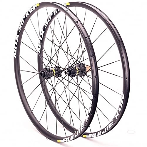 Mountain Bike Wheel : JIE KE Bike Rim 26 / 27.5 / 29-inch Mountain Bike Wheel Set Disc Brake Mtb Wheels Thru axle Six Holes 21mm Height 24 Holes Quick Release Axles Bicycle Accessory (Color : 8-11 SPEED, Size : 29INCH)