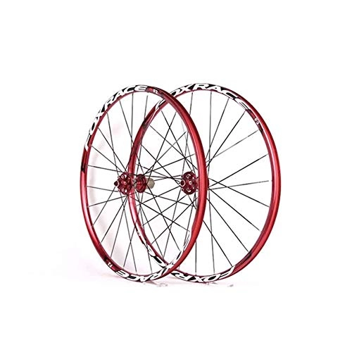 Mountain Bike Wheel : JJZD Mountain Wheel Group 27.5 Inch 26 Inch Bicycle Super Light 120 Loud Wind Flat Disc Brake Wheel Set (Size : 26 inches)