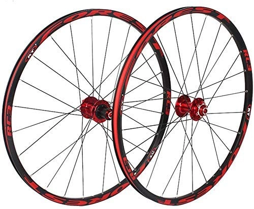 Mountain Bike Wheel : JYTFZD YUCHEN- Bike Wheel Tyres Spokes Rim Mountain Bike Wheelset 26In Rear / Front Wheel, Double Walled Aluminum Alloy MTB Bike Impeller Fast Release V-Brake Hybrid Sealed Bearings 8 / 9 / 10 Speed