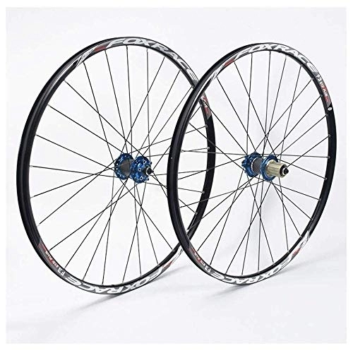 Mountain Bike Wheel : L.BAN Road Bike Wheels Mountain Cycling Wheels 27.5" Disc Brake Rims Quick Release Hub Superlight Carbon F3, Blue