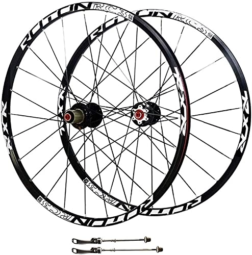 Mountain Bike Wheel : LHGXQ-Dp 26 / 27.5 / 29 Inch Bicycle Wheel Set, Hybrid Mountain Bike Ultra-Light Carbon Fiber Bicycle Wheel, Wheel Double Wall MTB Rim Disc Brake, Black, 27.5 inches