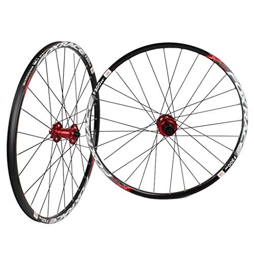 Mountain Bike Wheel : LHHL Components Bike Wheelset For 26 27.5 29 Inch Double Wall MTB Rim Disc Brake Quick Release Mountain Bike Wheels 24H 7 8 9 10 Speed (Color : A, Size : 29inch)
