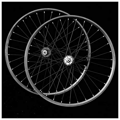 Mountain Bike Wheel : LHHL MTB Bicycle Wheelset For Mountain Bike Double Wall Alloy Rim Disc Brake 9-11 Speed Aluminum Alloy Card Hub Sealed Bearing QR 36H (Color : Black, Size : 27.5")