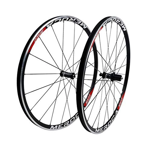 Mountain Bike Wheel : LI-Q Wheelsets 700C Road Bike Quick Release Bicycle Aluminum Alloy Double Walled Rim V Brake 7-10 Speed Card Flywheel, Front+Rear