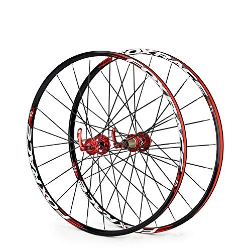 Mountain Bike Wheel : LIDAUTO Mountain Bicycle Wheels Front 2 Rear 4 Bearing Hub Super Smooth Wheel Wheelset Rim 27.5