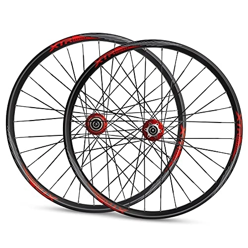 Mountain Bike Wheel : Low Resistance Flat Spoke MTB Wheels 26 Inch Bicycle Rims 32H Alloy, Steel, suitable For 8-11 Speed Card Bicycle Wheel Set Quick Release Axle Bicycle Accessories