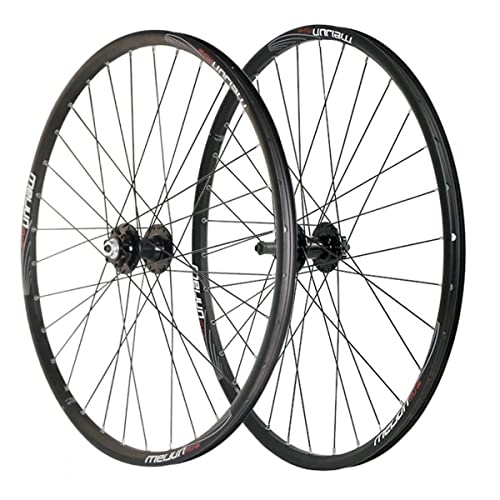 Mountain Bike Wheel : LSRRYD Rims Mountain Cycling Wheels 20inch 26 Inch QR Bike Wheelset, Sealed Bearing, Disc Brake Freewheel For 6 / 7 / 8 / 9 Speed Cassette 32H (Color : Black, Size : 26")