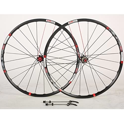 Mountain Bike Wheel : LYRONG MTB Wheelset, 26 Inch High Strength Aluminum Alloy Rim Mountain Bike Wheels, Clincher Carbon Hub, Disc Brake Quick Release Fit for 7-11 Speed Freewheels, Black-Black