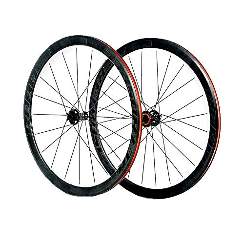Mountain Bike Wheel : LYzpf Bike Wheel Front Rear Set Rims Disc Bicycle Road 700C 4 Bearings Disc Brake Aluminum Alloy Equipment Accessories