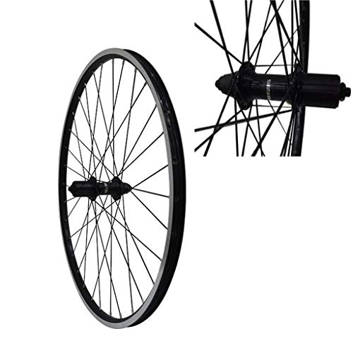 Mountain Bike Wheel : MBZL Rear Bicycle Wheel 26 inch Alloy Mountain Disc Double Wall Bolt on Spokes 36H, Black