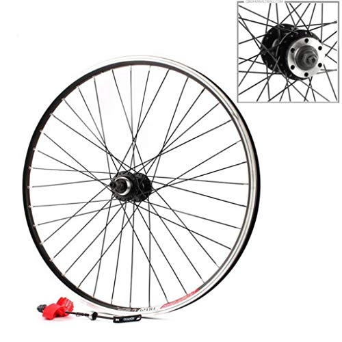 Mountain Bike Wheel : MBZL Rear Bicycle Wheel 26inch Alloy Mountain Disc Double Wall, Bolt On, Black