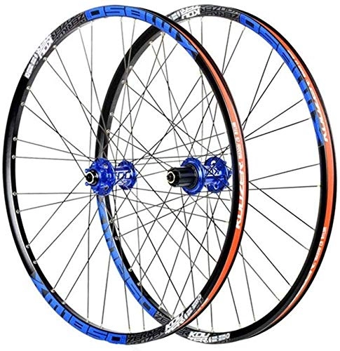 Mountain Bike Wheel : MGE 26" / 27.5" MTB Bicycle Wheel Set, Disc Brake Disc Mountain Bike Front Wheel Rear Wheel Double Wall Rims Quick Release 32 Holes 8-11 Speeds (Size : 26in)