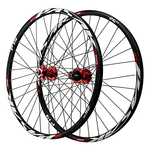 Mountain Bike Wheel : MGRH Mountain Bicycle Wheelset 26 27.5 29 Inch Front Rear Bike Wheel Set MTB Wheelset Double Wall Rim 6 Nail Disc Brake Quick Release 32 Hole For 7-12speed Flywheel F-27.5Inch