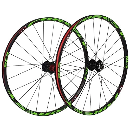 Mountain Bike Wheel : MJCDNB Bicycle Wheelset, Bike Wheelset, MTB Bike Wheel 26 / 27.5 Inch Mountain Bike Wheels, Set Disc Rim Brake 8 9 10 11 Speed Sealed Bearings Hub Hybrid Bike Touring, Red, 27.5inch