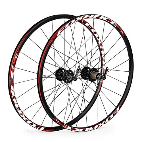 Mountain Bike Wheel : MJCDNB MTB Wheelset 26 for Mountain Bike Front and Rear Double Wall Alloy Rim Bicycle Wheel 6 Palin Bearing Disc Brake QR 1700g 7-11 Speed Cassette Hub 24H