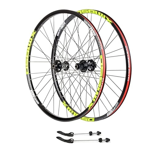 Mountain Bike Wheel : MJCDNB Quick Release Axles Bicycle Accessory Mountain Bike Wheels, 26" Double Wall Quick Release MTB Rim Sealed Bearings Disc Brake 8 9 10 Speed 135mm Road Bicycle Cyclocross Bike Wheels