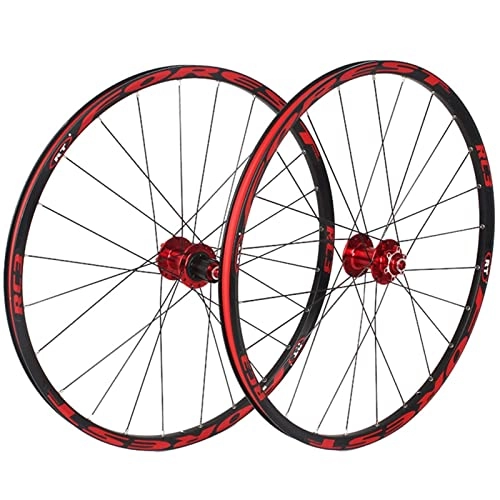 Mountain Bike Wheel : MJCDNB Quick Release Axles Bicycle Accessory Mountain Bike Wheelset 26 27.5 In Bicycle Wheel MTB Double Layer Rim 7 Sealed Bearing 11 Speed Cassette Hub Disc Brake QR 24 Holes 1850g Road Bicycle Cy
