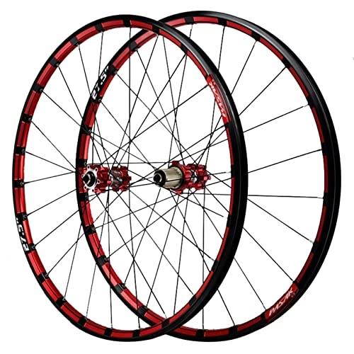 Mountain Bike Wheel : MJCDNB Quick Release Axles Bicycle Accessory Mountain Bike Wheelset 26 / 27.5 Inch CNC Double Wall Alloy Rim MTB Bicycle Wheels Cassette Hub QR Disc Brake 24 Hole 7-11 Speed Road Bicycle Cyclocross B
