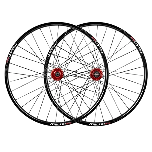 Mountain Bike Wheel : MJCDNB Quick Release Axles Bicycle Accessory MTB Bicycle Wheel Set 26 Inch Mountain Bike Double Wall Rims Disc Brake Hub QR for 7 / 8 / 9 / 10 Speed Cassette 32 Spoke Road Bicycle Cyclocross Bike Wheels