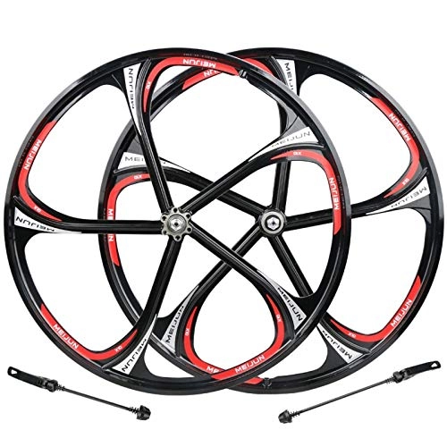 Mountain Bike Wheel : MNBV 26 Mountain Bike Wheelset, 26 Inch Bicycle Wheel, Double Wall Alloy Rim Quick Release Disc Brake Wheel Set for 7 / 8 / 9 / 10 / 11 Speed Freewheel