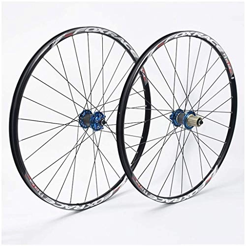 Mountain Bike Wheel : Mountain Bicycle Wheelset 27.5 Inch, Double Wall Aluminum Alloy Quick Release Discbrake Hybrid Wheels 24 Hole 7 / 8 / 9 / 10 Speed
