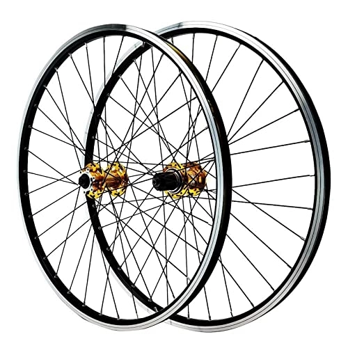 Mountain Bike Wheel : Mountain Bike 26" 8 / 9 / 10 / 11 / 12 Speed Double Wall Alloy Wheelset - Bicycle MTB Speed Road Bike Bicycle Hubs Tires Thread-on Freewheel Bolt-on Axle Front & Rear Inner Rim Width, 27.5