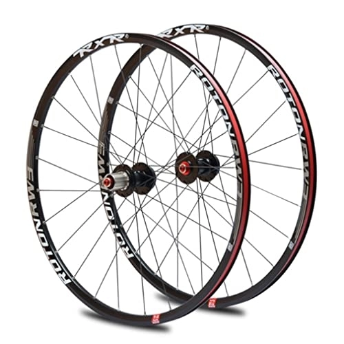 Mountain Bike Wheel : Mountain Bike Disc Brake Wheelset 26 / 27.5 / 29" MTB Rim Quick Release Wheels 24H Hub For 9 / 10 / 11 Speed Cassette Bicycle Wheelset 1791g (Color : Black, Size : 26'') (Black 27.5)