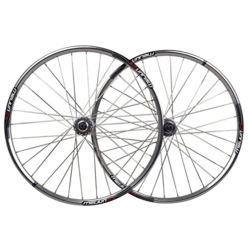Mountain Bike Wheel : Mountain Bike Disc Brake Wheelset 26" Bicycle Rim MTB Quick Release Wheels Flat Spokes QR 32H Hub For 7 / 8 / 9 / 10 Speed Cassette 2084g (Size : 26 inch) (26 inch)