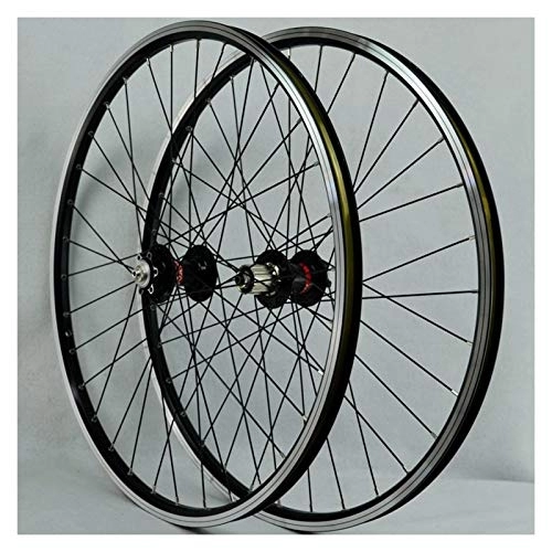 Mountain Bike Wheel : Mountain Bike Double Wall Wheelset 26" Double Wall Alloy Wheel Rim Quick Release Sealed Bearing Disc / V Brake QR 7-12 Speed (Color : C)