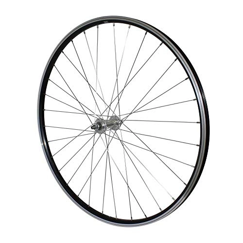 Mountain Bike Wheel : Mountain Bike Wheel 26 Inch P2R Front Aluminium Black Double Wall MOY Aluminium Full Axle