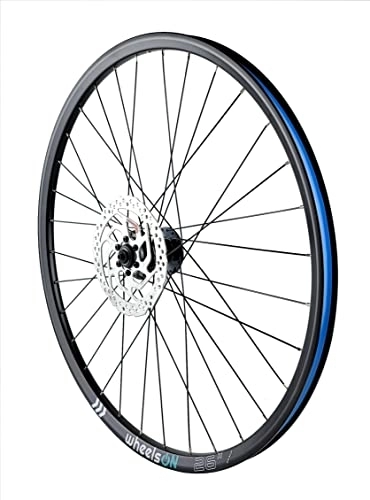 Mountain Bike Wheel : Mountain Bike Wheel Front 26 inch with 160 mm Shimano Disc Brake Free Rim Tape Black