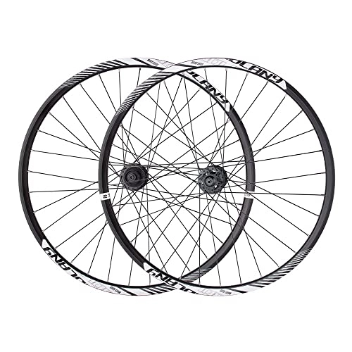 Mountain Bike Wheel : Mountain Bike Wheel Set 27.5 / 29 Inch Disc Brake 30 mm Wide Rim Hub XD / HG 12 x 148 mm Thrust Axle 6 Locking Jacks 32H Spokes Durable MTB Bike Wheel (27.5 Inch-Black)