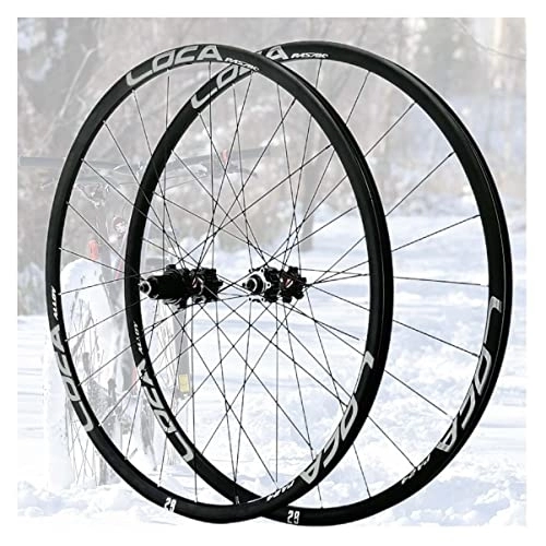 Mountain Bike Wheel : Mountain Bike Wheels 26 27.5 29 Inch Disc Brake Quick Release Aluminum Alloy Rim Sealed Bearings 24 Spokes Straight Pull Hub Fit MS 12 Speed (Color : Blue, Size : 27.5inch) (Silver 26inch)