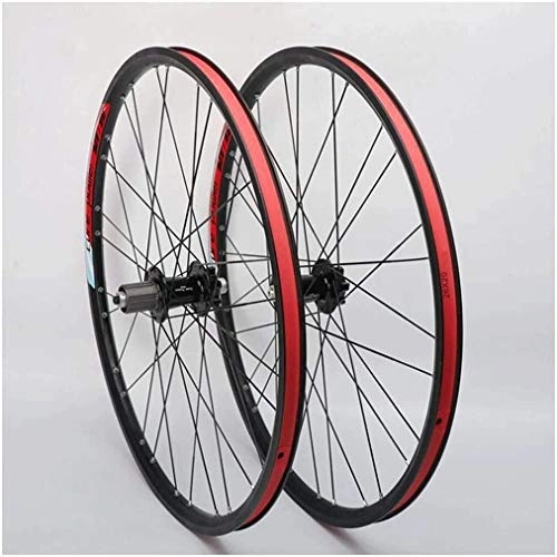 Mountain Bike Wheel : Mountain Bike Wheels 26 Inch Double Wall Rims Disc Brake MTB Bicycle Wheel Set Cassette Hub Sealed Bearing QR Bike Wheel