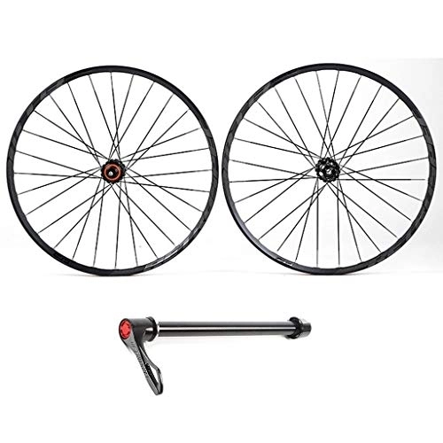 Mountain Bike Wheel : Mountain Bike Wheels 27.5 Inch Bicycle Wheel Double Wall Rims Carbon Fiber WheelSet Disc Brakes 11-12 Speed MTB Quick Release Barrel Shaft (Color : Dark grey, Size : 27.5 inch)