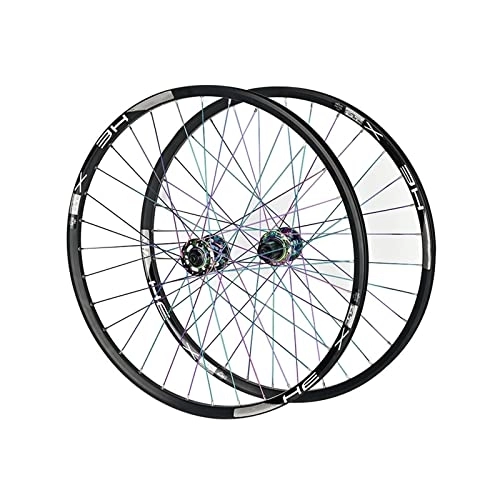 Mountain Bike Wheel : Mountain Bike Wheels Set 32 Hole Disc Brake 26 27.5 29 Inch Quick Release Sealed Bearings Hub 8 / 9 / 10 / 11-Speed Cassette Type Double Wall Carbon Fiber Hub