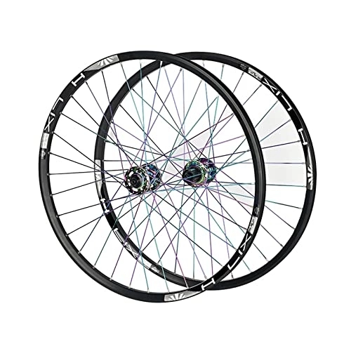 Mountain Bike Wheel : Mountain Bike Wheels Set Disc Brake 26 27.5 29 Inch Aluminium Alloy Double Wall Section Rims 32 Hole Lightweight V Section Rims 8 / 9 / 10 / 11-Speed Cassette Type Sealed Bearings Hub