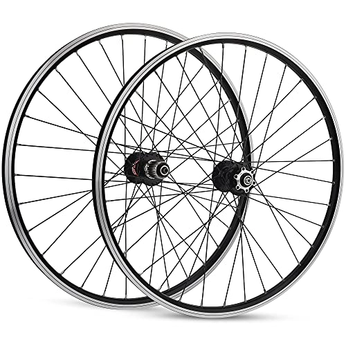 Mountain Bike Wheel : Mountain Bike Wheelset 26" 27.5" 29" Bicycle Rim C / V Brake Disc Brake MTB Wheels QR Quick Release Cassette Hub 32H For 7 / 8 / 9 / 10 / 11 / 12 Speed 2200g (Size : 26inch) (27.5inch)