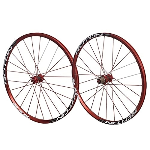 Mountain Bike Wheel : Mountain Bike Wheelset 26 / 27.5 / 29" Bicycle Rim MTB Disc Brake Quick Release Wheels 32H Carbon Hub For 7 / 8 / 9 / 10 / 11 Speed Cassette Flywheel 1829g (Color : Black, Size : 29'') (Red 27.5)