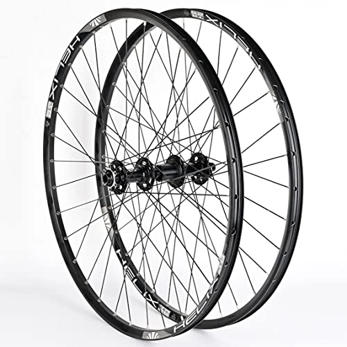 Mountain Bike Wheel : Mountain Bike Wheelset 26" / 27.5" / 29", Disc Brake Bike Wheels for 8 9 10 11 Speed Cassette, Through Axle Front Rear Wheels Bike Wheels (Color : Black, Size : 29 inch)
