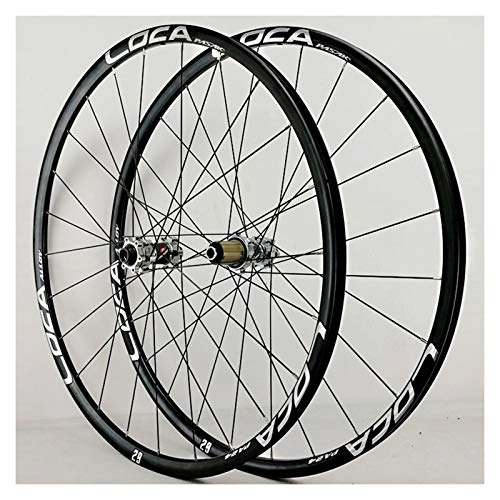 Mountain Bike Wheel : Mountain Bike Wheelset 26 / 27.5 / 29 Inch 700C Disc Brake 6 Pawl Bicycle Wheel Ultra-Light Aluminium Alloy Front Rear 8-12 Speed Freewheel 24 Hole (Color : E, Size : 27.5inch)